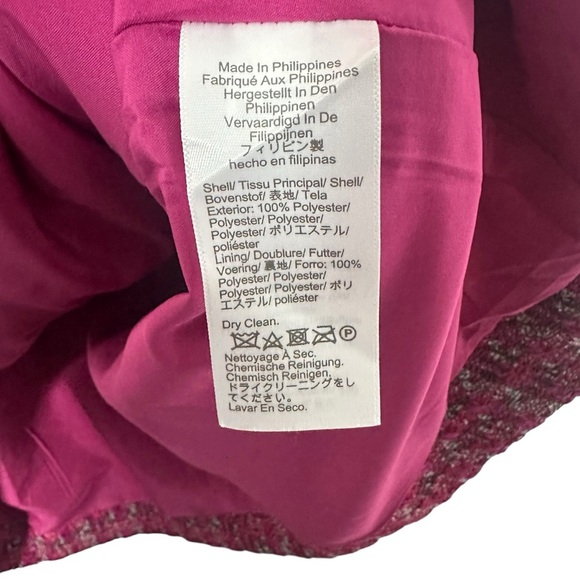 J. Crew Factory Womens Sleeveless Lined Pink Tweed Shift Dress Preppy Size 12 - Picture 12 of 13